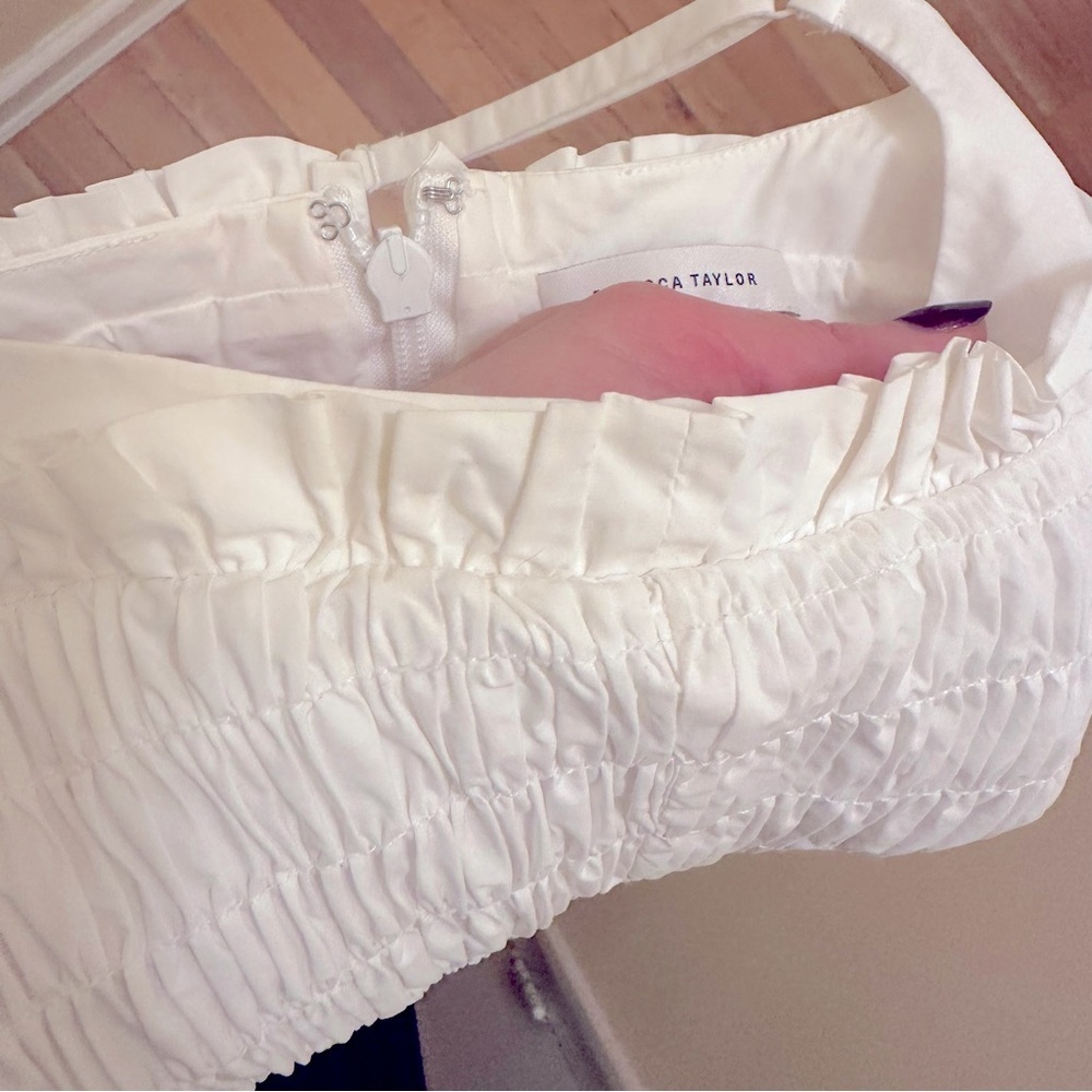 Rebecca Taylor white smocked cotton dress - Picture 14 of 15